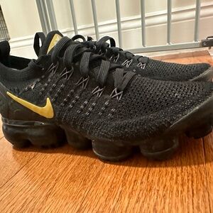 Gold and Metallic Nike Vapor max 2.0  . US 6.5